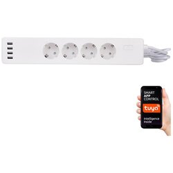  Produžni kabl sa prekidačem 1,8 m, 4x USB i Wi‑Fi (Tuya), SCHUKO Cene