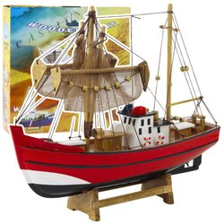  Kolekcionarski ukrasni model ribarskog broda crveni 30x26cm Cijene