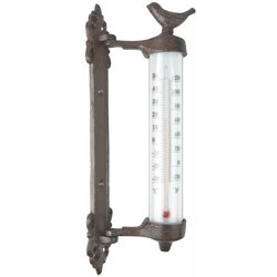 Esschert Design Stenski termometer iz litega železa Dekor Bird, višina 27,3 cm Cene