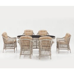  Nova - Cream Cream Garden Lounge Set Cene