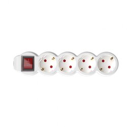 Home produžni kabel, 4 utičnic3, prekidač, 1.5mm², 3 met, beli - NV 4K-3/WH/1.5 Cene