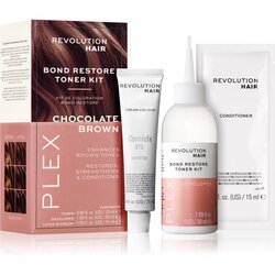 Revolution Haircare Plex Bond Restore Kit set za intenzivnost barve las odtenek Chocolate Brown Cene