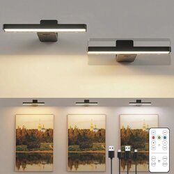 Görvitor 2x LED svetilka za slike brez vrtanja z daljincem Cene