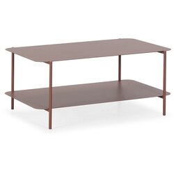 MOME Kovinska klubska mizica v barvi terakote 58x90 cm Beatrix – Cene