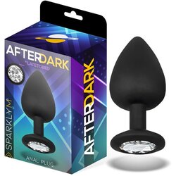 Afterdark analni čep sparkly black (m) Cene