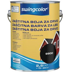 SWINGCOLOR zaščitna barva za les (barva: črna; 2,5 l, na vodni osnovi) Cene