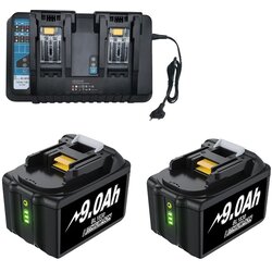 bonacell Makita 18V Polnilec baterij, združljiv z BL1850B in BL1860, hitro polnjenje za električno orodje, Modrá, (5000156941) Cene