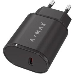 ALIGATOR AX0002V - adapter za brzo punjenje A-MAX Power Delivery 20W USB-C, crni Cene