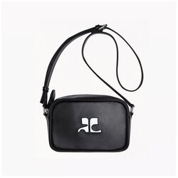 Courreges Torbice za na ramo SAC CAMERA RÉÉDITION EN CUIR LISSE Črna Cene