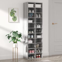 vidaXL ormarić za cipele sivi hrast 54x34x183 cm konstruirano drvo Cijene