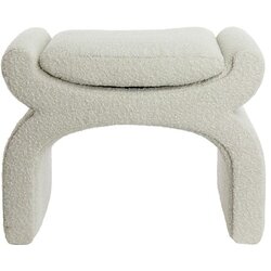 Light & Living Kremno bel tabure iz tkanine bouclé Nafya – Cene