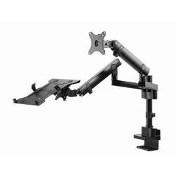 Gembird MA-DA3-02 podesivi stoni držač za monitor tilt, 17-32 max.2x8kg +nosač za laptop, full-motion Cene