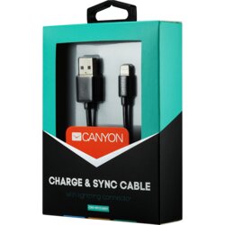 Canyon MFI-1 CNS-MFICAB01B Ultra-compact MFI Cable, certified by Apple, 1M length , 2.8mm , black color - CNS-MFICAB01B Cene