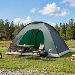 Kamping šator s krovom Maslinasto zelena 335 x 275 x 180 cm Cene