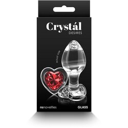 New Sensations Novelties Analni Čep Crystal Desires Red Heart Medium Cene