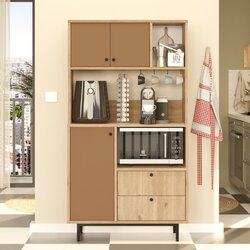 Hanah home RE3-SK oaktile red multi purpose cabinet Cene