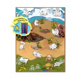 ROLLMATZ podloga za igranje dinosaurus + 6 flomastera 90 x 120cm Cene