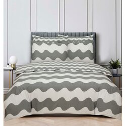 ESSENZA SLEEP 634703-POSTELJINA MARINE 200X200 + 2X60X80 CM VALOVI SIVI Cene