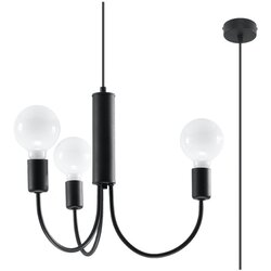 Nice Lamps crna viseća svjetiljka ø 45 cm karim – Cene