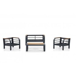 Antalya Baštenska garnitura Assento 2+1+1+S Grey Black Cene