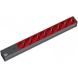 Boschmann 19'' 2m 8x Schuko H05VV-F 3G 1.00mm² power extension 8 AC outlet(s) Black, Red Cene