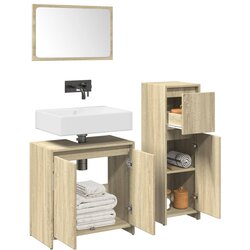 vidaXL 3-dijelni set kupaonskog namještaja boja hrasta sonome drveni Cijene