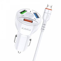 Kaku avtopolnilec KSC-493 3.0 qc s kablom 1m micro usb - bel Cene