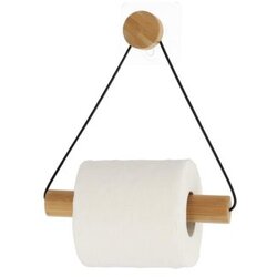 Tendance držač toalet papira samolepljivi 19X18.3X4 cm metal/bambus crna 91047103 Cene