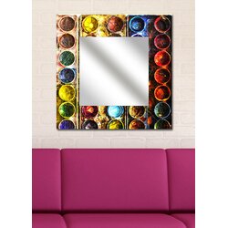 Wallity Zidno ogledalo MA-49, 50x50 cm, šareno Cijene