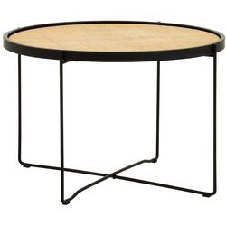 Premier Housewares Okrogla klubska mizica iz ratana v naravni barvi ø 60 cm Depok – Cene