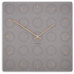 Von Der Factory Zidni sat Luxhora Circula Light Grey 11 boja kazaljki Cene