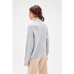 Trendyol Ženski džemper Knitwear siva Cene
