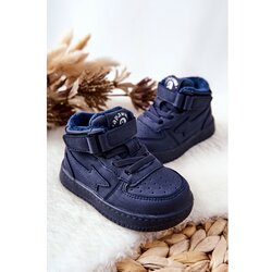 Kesi children's insulated high sneakers navy clafi Cene