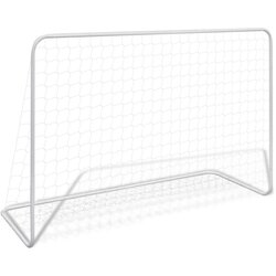 vidaXL Nogometni gol s mrežom 182x61x122 cm čelični bijeli Cijene