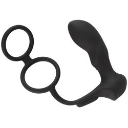 Black Velvets Double Ring & Plug with Vibration Cene