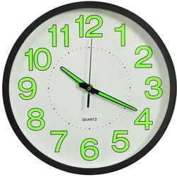 vidaXL 325166 Luminous Wall Clock Black 30 cm Cijene