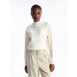 LC Waikiki Women's Half Turtleneck Self Patterned Long Sleeve Oversize Knitwear Sweater Cijene