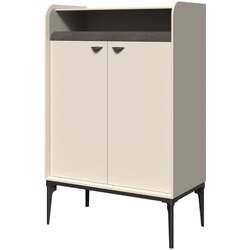 Jela Vitrina Soffy V80-2K/SF, 80x124x42cm, Prljavo bela Cene