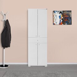 Woody Fashion Komoda s ladicama 60x187x40cm Bijela Cijene