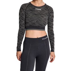 Hummel ženska majica hmlmt saga seamless crop t-shirt ls 215725-1038 Cene