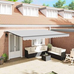 vidaXL Nadstrešnica Ručna Antracit 5 x 3 m Metal Cijene