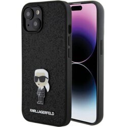 Karl Lagerfeld maska za iPhone 15 ikonik fixed glitter logo pin black ( KLHCP15SGKNPSK ) Cene