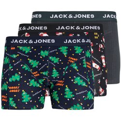 Jack & Jones Muške bokserice 12266601, 3 komada, Crno-zelene Cene