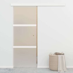 In Drsna vrata z mehkimi blokadami ESG steklo in aluminij 76x205cm Cene