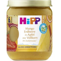 Hipp Bio otroška hrana - mango, jagode in jabolka s polnozrnatimi žitaricami Cene