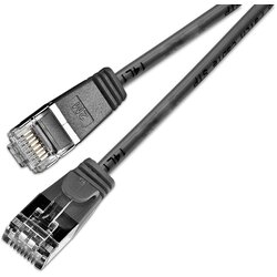 Slim Wirewin PKW-LIGHT-STP-K6 1.0 SW RJ45 omrežni kabel\, Patch kabel cat 6 U/FTP 1.00 m črna 1 kos, (20418230) Cene