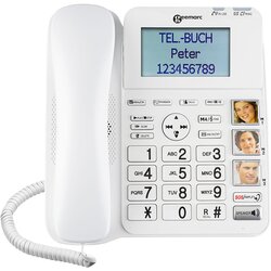 Geemarc Ojacan stacionarni telefon Fotografski gumbi in gumb SOS Vgrajeni odzivnik, (5000299326) Cene