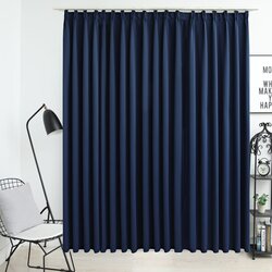 vidaXL Zavjesa za zamračivanje s kukama plava 290 x 245 cm Cijene