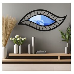 WALLXPERT Ogledalo Ozgl513, 65x29 cm, Plavo Cijene