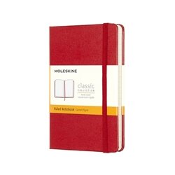 Moleskine Džepna bilježnica tvrde korice, crvena - crte Cene